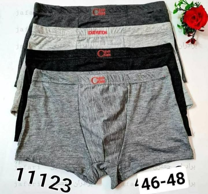 شورت مردانه نیم پا ملانژ نخی بسته ۱۲ عددی