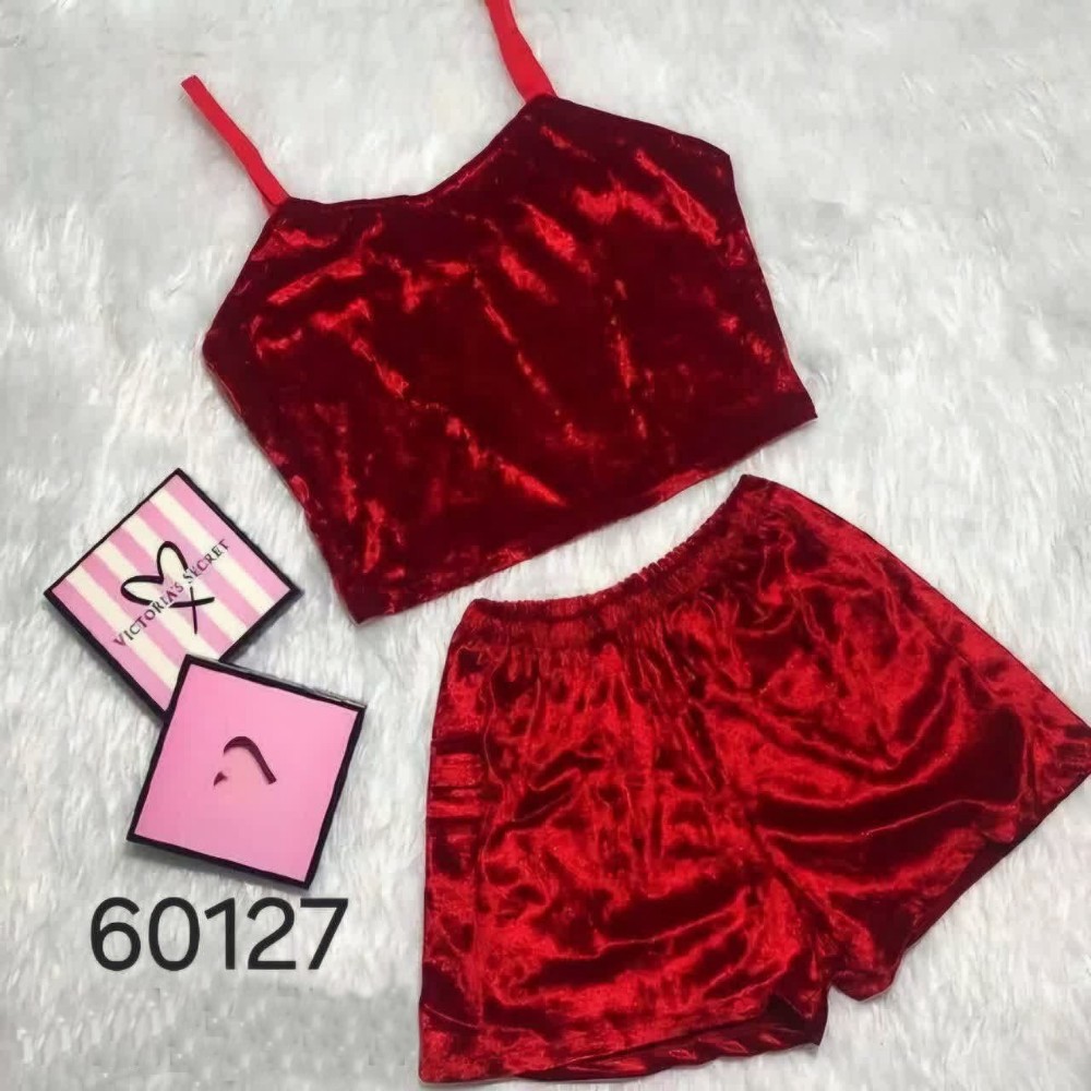 لباس خواب زنانه مخمل دو تیکه بسته ۶ عددی