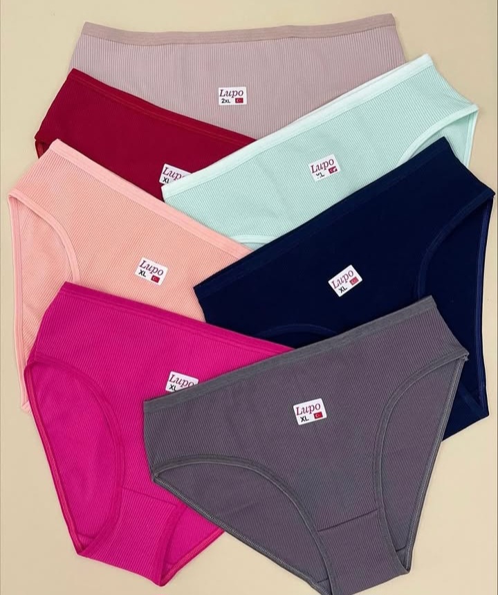 شورت زنانه کبریتی نخ پنبه برند لوپو بسته ۱۲ عددی