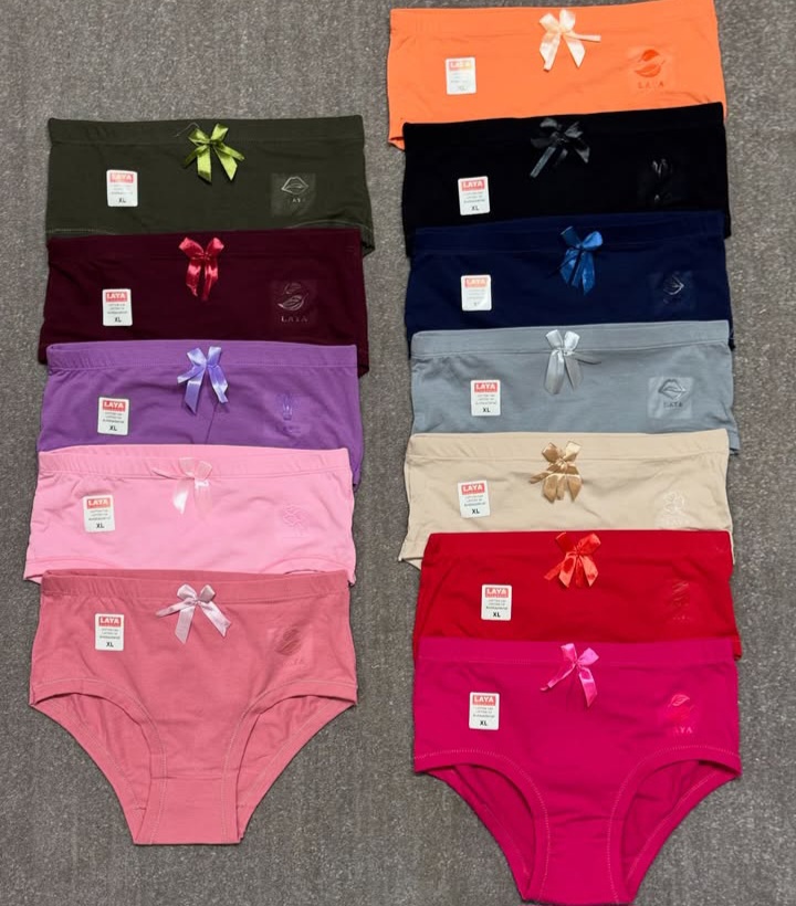 شورت زنانه کش پهن اعلا برند لعیا بسته ۱۲ عددی