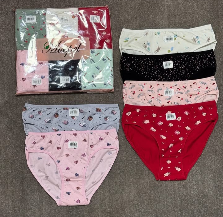 شورت زنانه پنبه سوپر اعلا برند اصلی میسپل ترک تمام چاپ بسته ۱۲ عددی